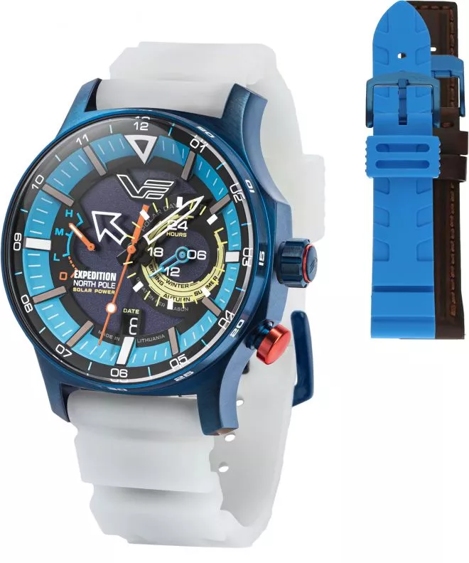 Zegarek męski Vostok Europe Expedition North Pole Polar Ice Limited Edition SET + 2 paski Vostok VS57-595D736-57162