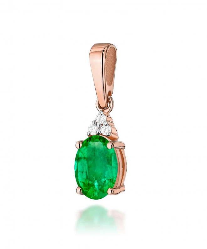 Zawieszka Bonore ze Złota próby 585 ze szmaragdem 0,8 ct 173744
