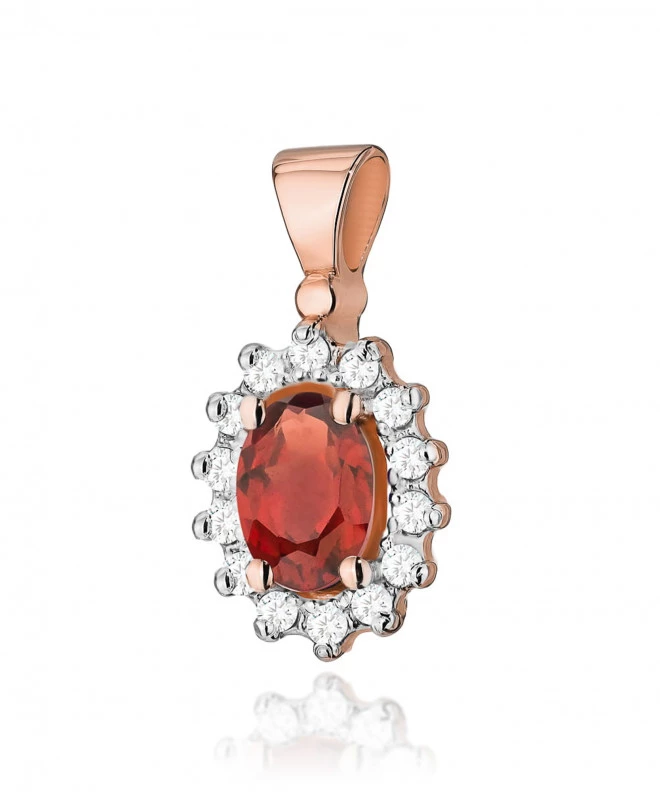Zawieszka Bonore ze Złota próby 585 z granatem 0,5 ct 173856