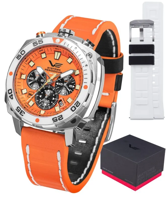 Zegarek męski Vostok Europe Systema Periodicum Neon Chronograph SET Limited Edition VK67-650A723