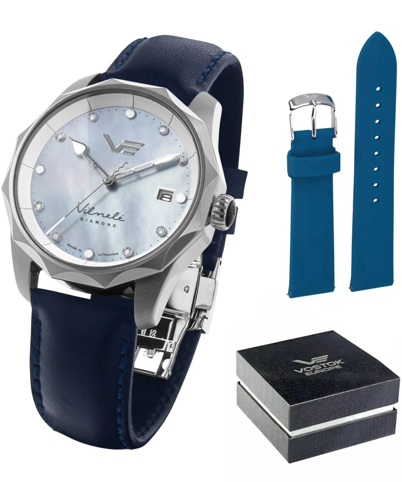 Zegarek damski Vostok Europe Vilnele Solar Diamonds Limited Edition SET VS42-125A755