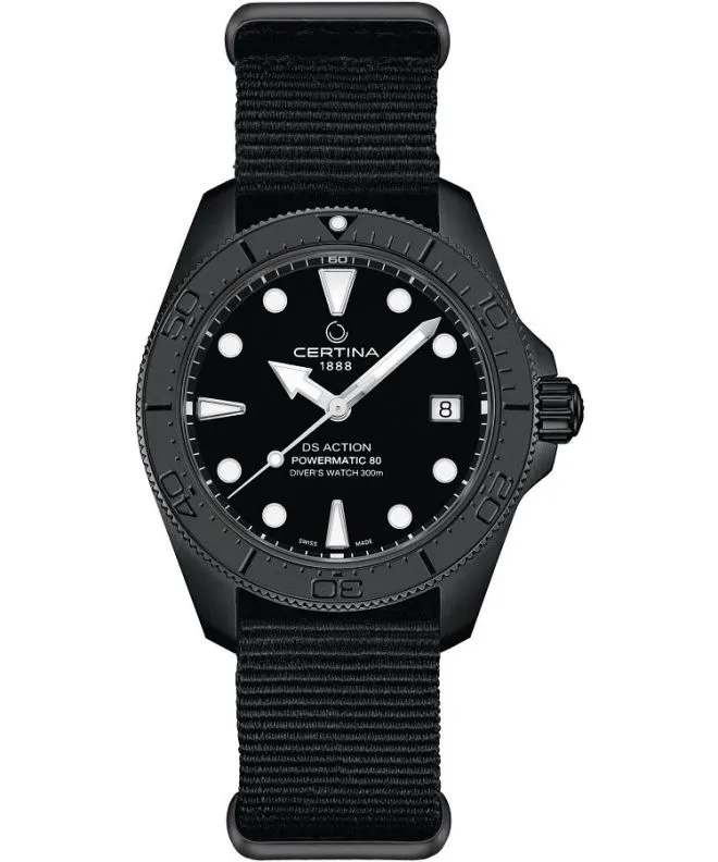 Zegarek męski Certina DS Action Diver 38 mm Powermatic 80 Automatic C048.807.38.051.00 (C0488073805100)
