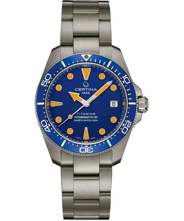 Zegarek Certina DS Action Diver Titanium 38mm Powermatic 80 C048.807.44.041.00 (C0488074404100)