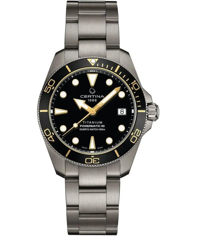 Zegarek męski Certina DS Action Diver 38 mm Powermatic 80 Automatic C048.807.44.051.00 (C0488074405100)
