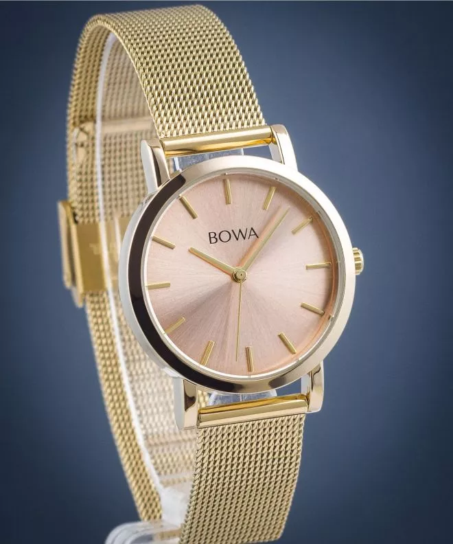 Zegarek damski BOWA Tokyo Pink-Gold Mesh 33 TO334-74-164M