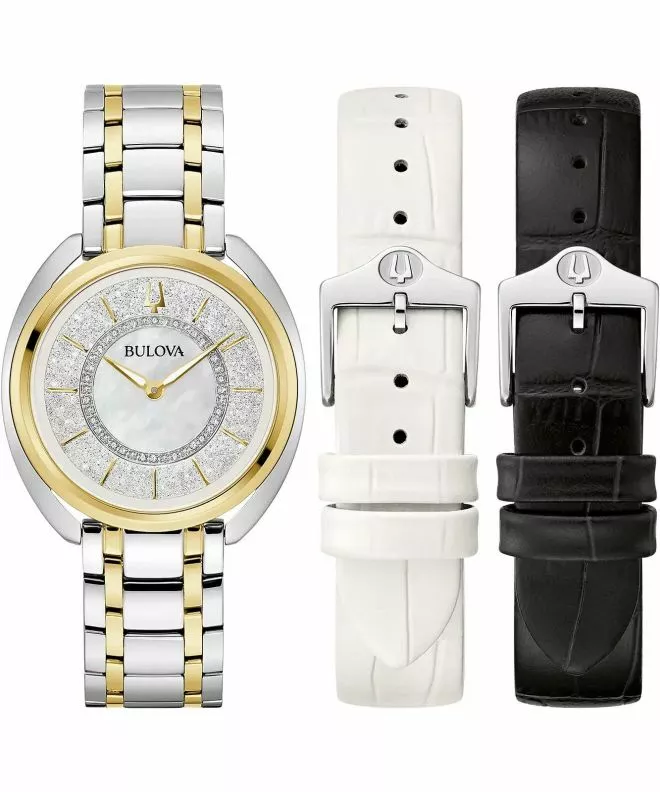 Zegarek damski Bulova Duality Diamonds Gift Set 98X134