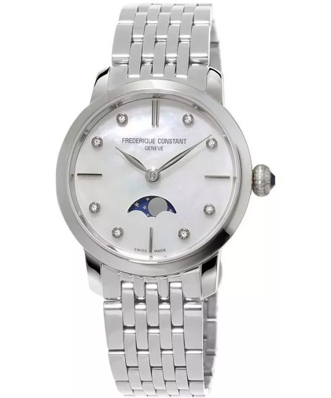 Zegarek damski Frederique Constant Slimline Ladie Moonphase FC-206MPWD1S6B