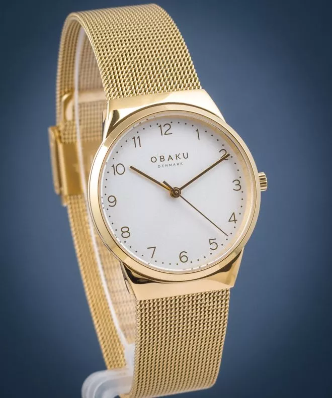 Zegarek damski Obaku Land Gold V255LXGIMG