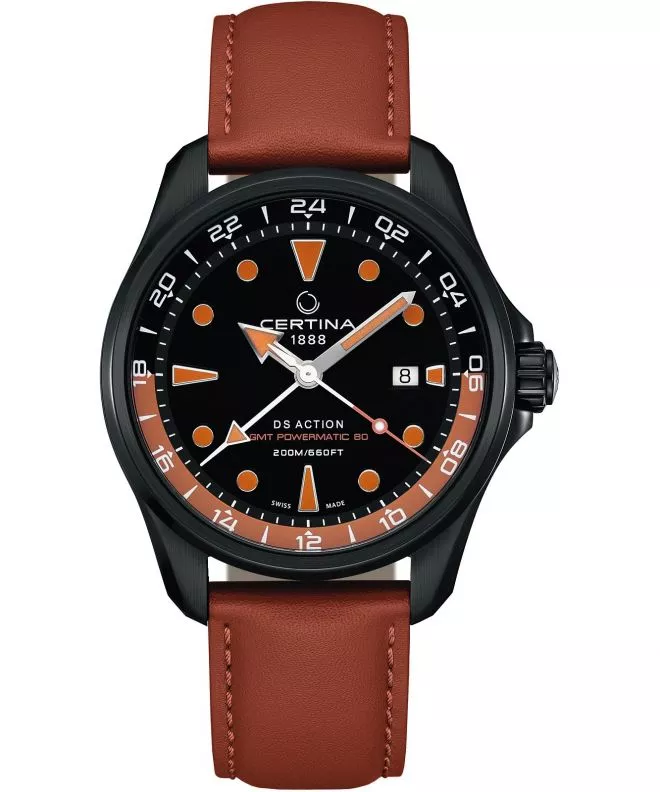 Zegarek męski Certina DS Action GMT Powermatic 80 C032.429.36.051.00 (C0324293605100)