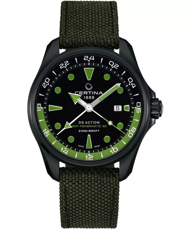 Zegarek męski Certina DS Action GMT Powermatic 80 C032.429.38.051.00 (C0324293805100)