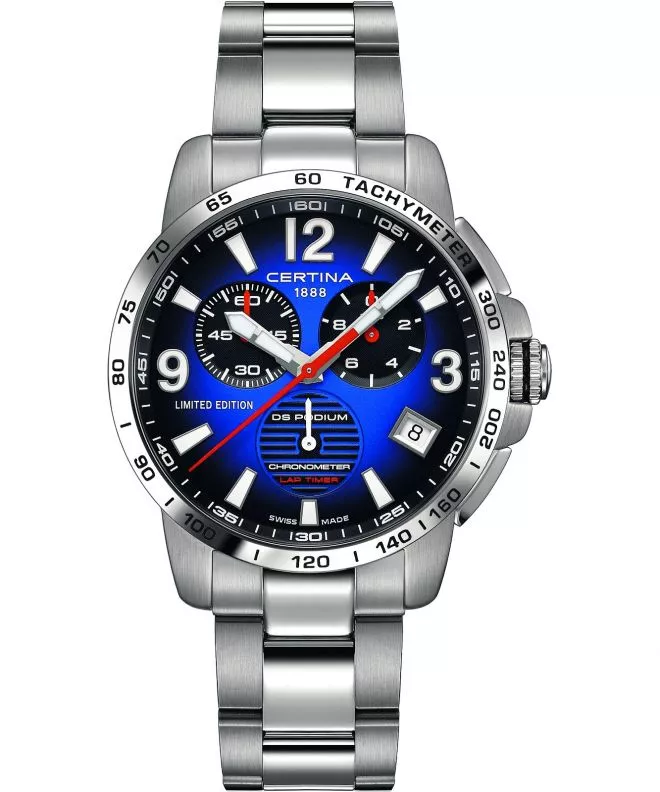 Zegarek męski Certina Sport DS Podium Lap Timer Yamaha Monster 2020 Limited Edition C034.453.11.047.10 (C0344531104710)