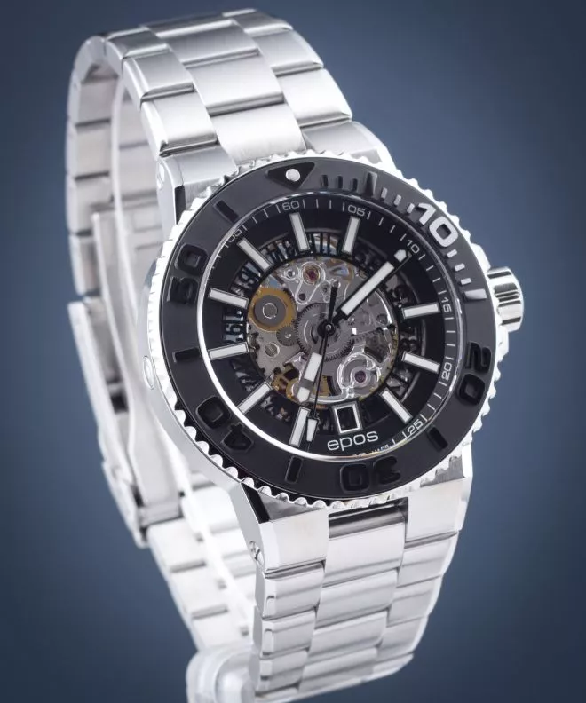 Zegarek męski Epos Sportive Diver Skeleton Automatic 3441.135.25.15.30