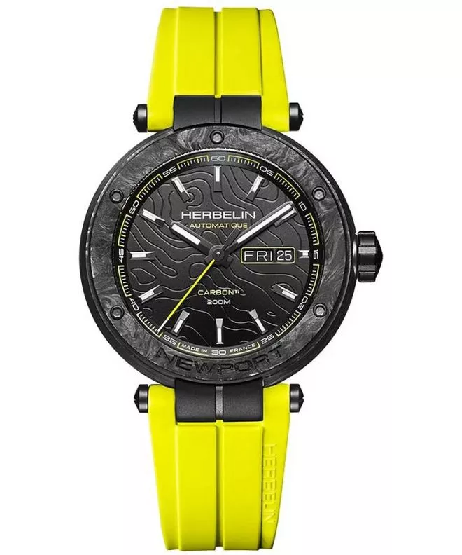 Zegarek męski Herbelin Newport Carbon Titanium Automatic 1788CTN14CY (1788/CTN14CY)