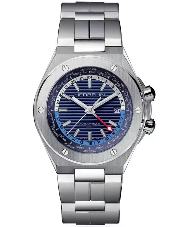 Zegarek męski Herbelin Cap Camarat GMT Limited Edition 1445B25 (1445/B25)