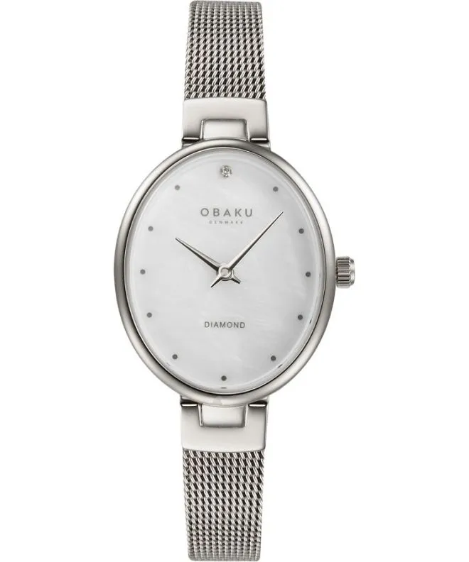 Zegarek damski Obaku Oval Diamond V312LXCWMC