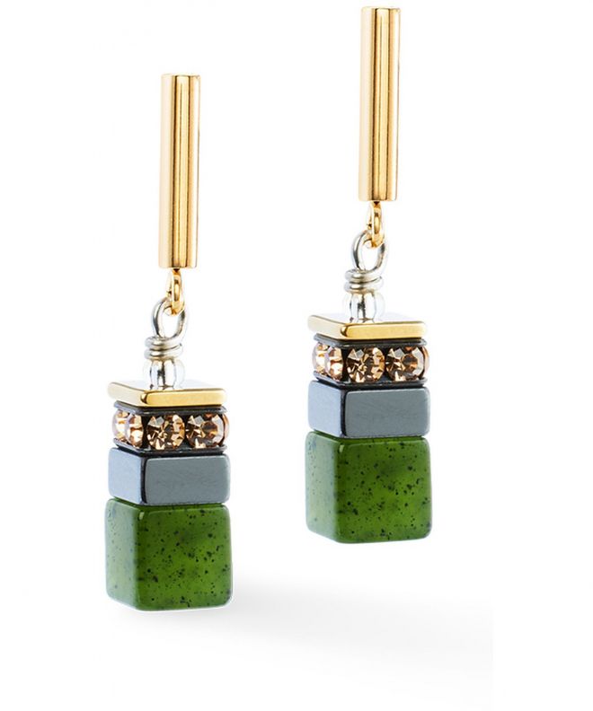 Kolczyki Coeur de Lion GeoCUBE® Iconic Precious Motion Forest