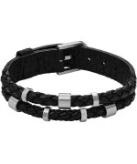 Bransoletka męska Fossil Leather Essentials