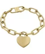 Bransoletka Fossil Harlow Linear Texture Heart