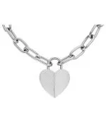 Naszyjnik Fossil Harlow Linear Texture Heart