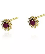 Kolczyki Bonore Midnight Santa Giustaze złota próby 585 z rubinem 0,15 ct