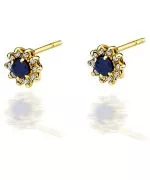 Kolczyki Bonore Midnight Tresnuraghesze złota próby 585 z szafirem 0,15 ct