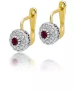 Kolczyki Bonore Crystal Olbia-Tempioze złota próby 585 z rubinem 0,15 ct