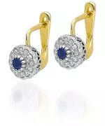 Kolczyki Bonore Crystal Golfo Arancize złota próby 585 z szafirem 0,15 ct