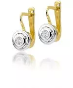 Kolczyki Bonore Midnight Serra Pedaceze złota próby 585 z diamentem 0,1 ct