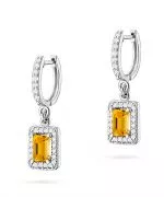 Kolczyki Bonore ze Złota próby 585 z cytrynem 1,2 ct