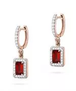 Kolczyki Bonore ze Złota próby 585 z granatem 1,4 ct