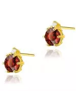 Kolczyki Bonore ze Złota próby 585 z granatem 1,2 ct