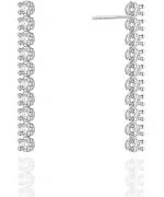 Kolczyki Bonore Crystal Casanova Elvoz białego złota próby 585 z diamentem