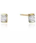 Kolczyki Bonore Elegant Vallefioritaze złota próby 585 z diamentem 0,1 ct