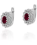 Kolczyki Bonore Crystal Ostellatoz białego złota próby 585 z rubinem 0,6 ct