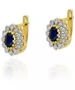 Kolczyki Bonore Crystal Perdasdefoguze złota próby 585 z szafirem 0,7 ct