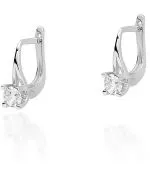 Kolczyki Bonore Elegant Fontevivoz białego złota próby 585 z diamentem 0,2 ct