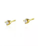 Kolczyki Bonore ze Złota próby 585 z diamentem 0,2 ct