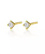 Kolczyki Bonore ze Złota próby 585 z diamentem 0,3 ct