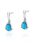 Kolczyki Bonore ze Złota próby 585 z topazem 2,8 ct