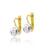 Kolczyki Bonore ze Złota próby 585 z diamentem 0,2 ct