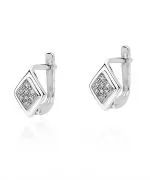Kolczyki Bonore ze Złota próby 585 z diamentem 0,08 ct