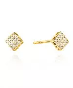 Kolczyki Bonore ze Złota próby 585 z diamentem 0,16 ct