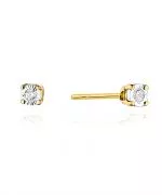 Kolczyki Bonore ze Złota próby 585 z diamentem 0,06 ct
