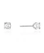 Kolczyki Bonore ze Złota próby 585 z diamentem 0,16 ct