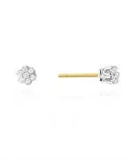 Kolczyki Bonore ze Złota próby 585 z diamentem 0,2 ct
