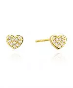 Kolczyki Bonore ze Złota próby 585 z diamentem 0,17 ct