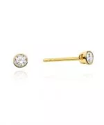 Kolczyki Bonore ze Złota próby 585 z diamentem 0,2 ct