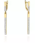 Kolczyki Bonore Crystal Vastogirardize złota próby 585 z diamentem