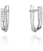 Kolczyki Bonore Crystal Venaria Realez białego złota próby 585 z diamentem