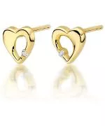 Kolczyki Bonore Love Montecilfoneze złota próby 585 z diamentem 0,0086 ct